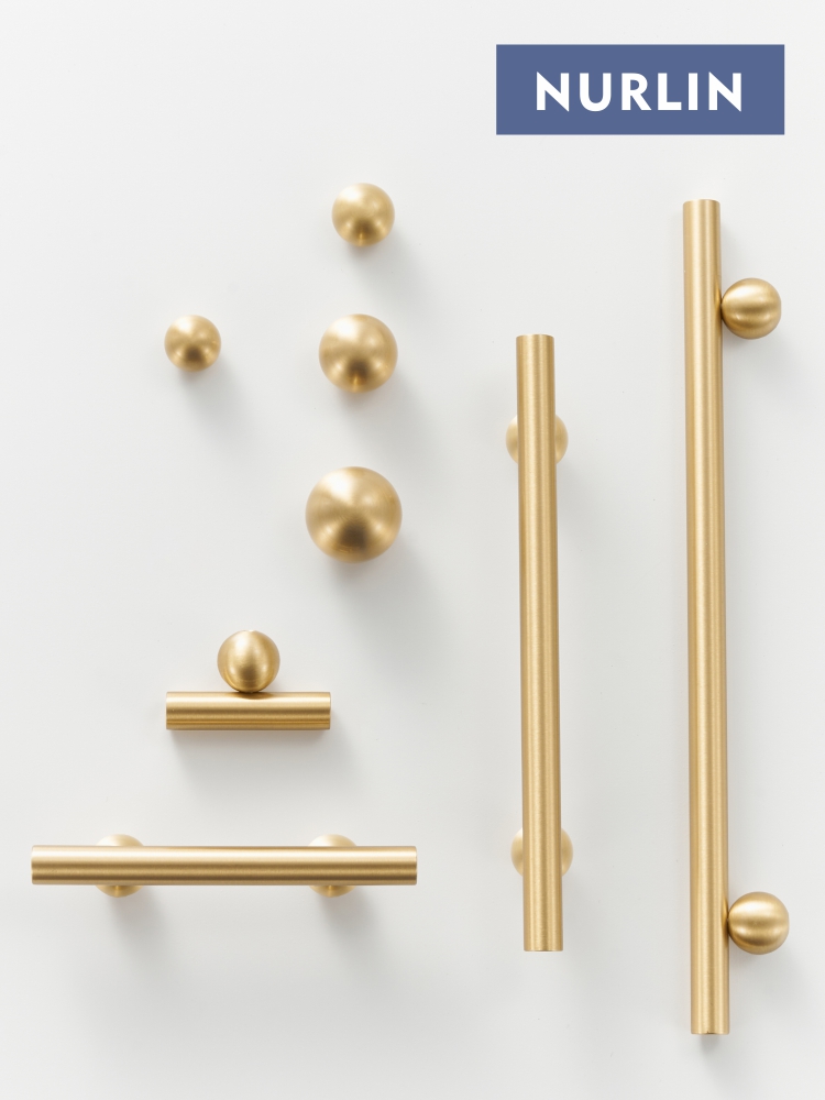 Furniture Hardware Restoration - Nurlin Brass Round Ball Foot Cabinet