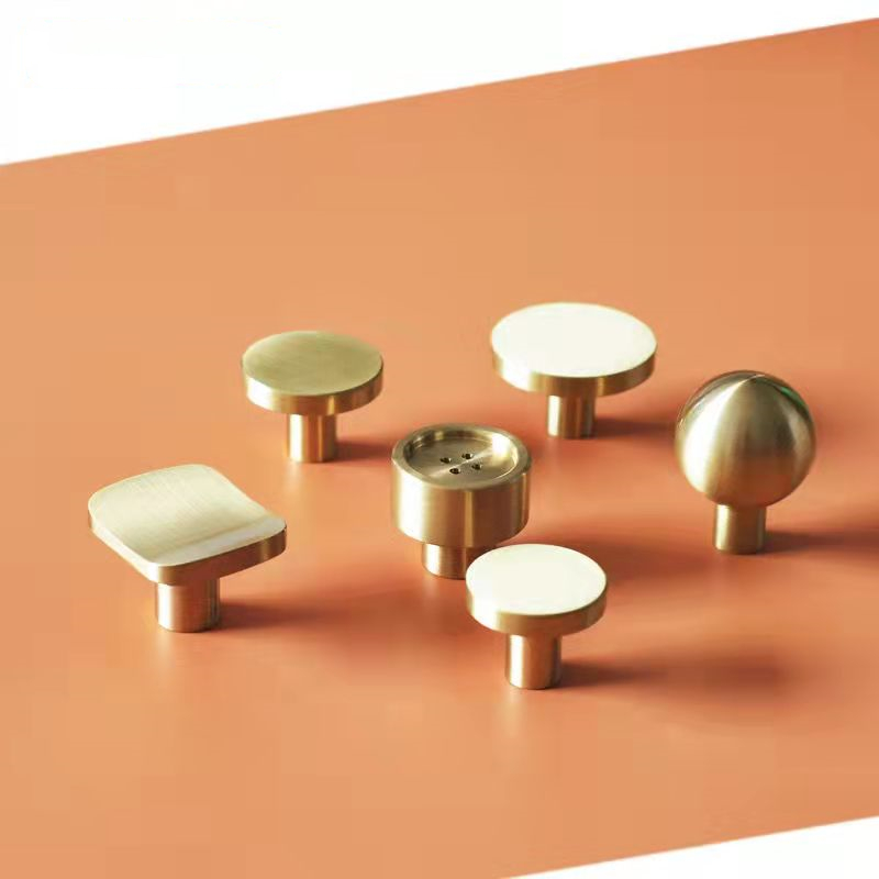 Furniture Hardware Restoration - Modern Solid Brass Cabinet Kitchen Knobs