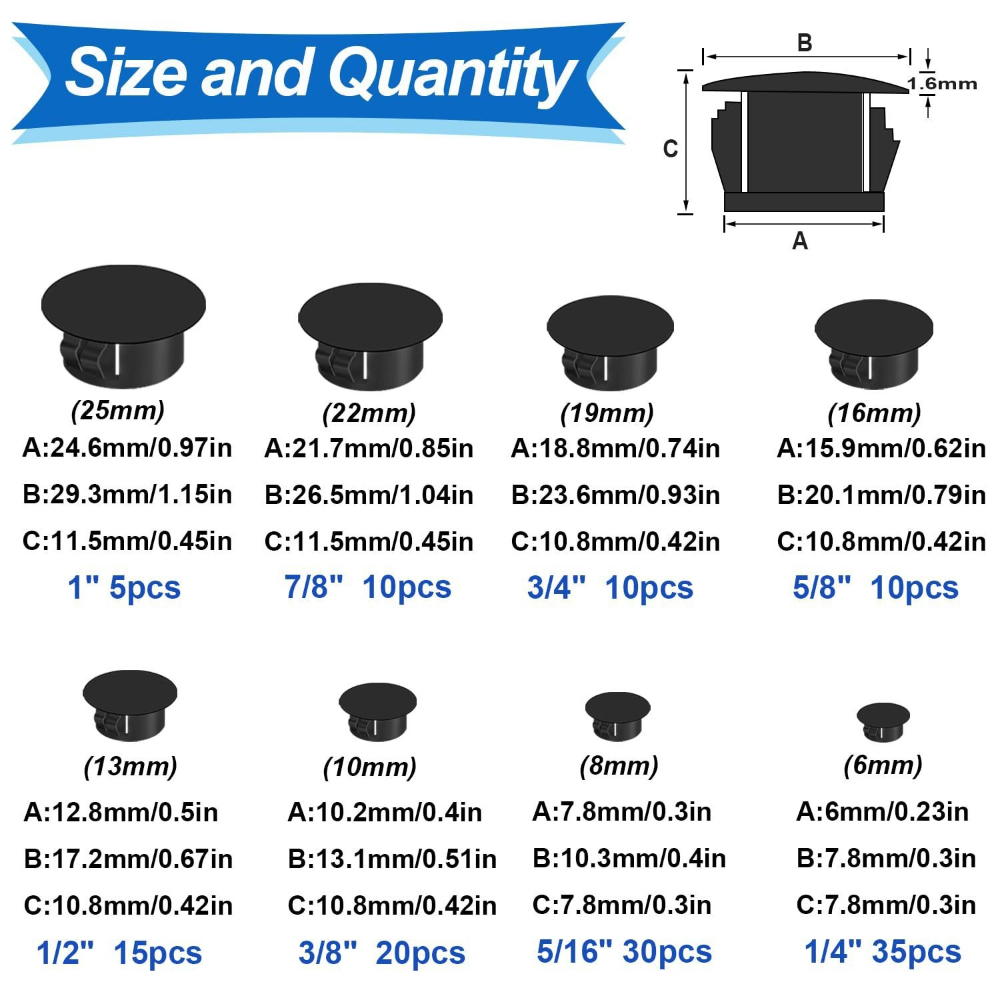 135pcs Cover Screw-type Plug H - Furniture Screw Type ulasan dan harga