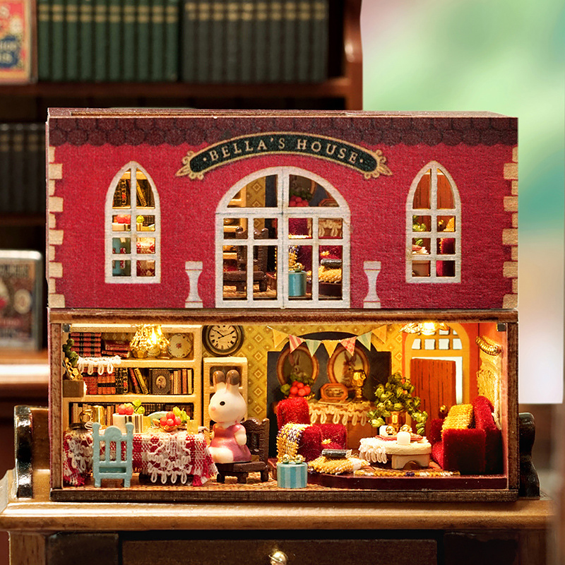 Wooden Dollhouse With Furnitur - Qh Furniture ulasan dan harga