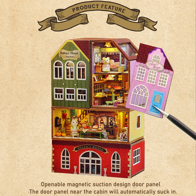 Wooden Dollhouse With Furnitur - Qh Furniture ulasan dan harga