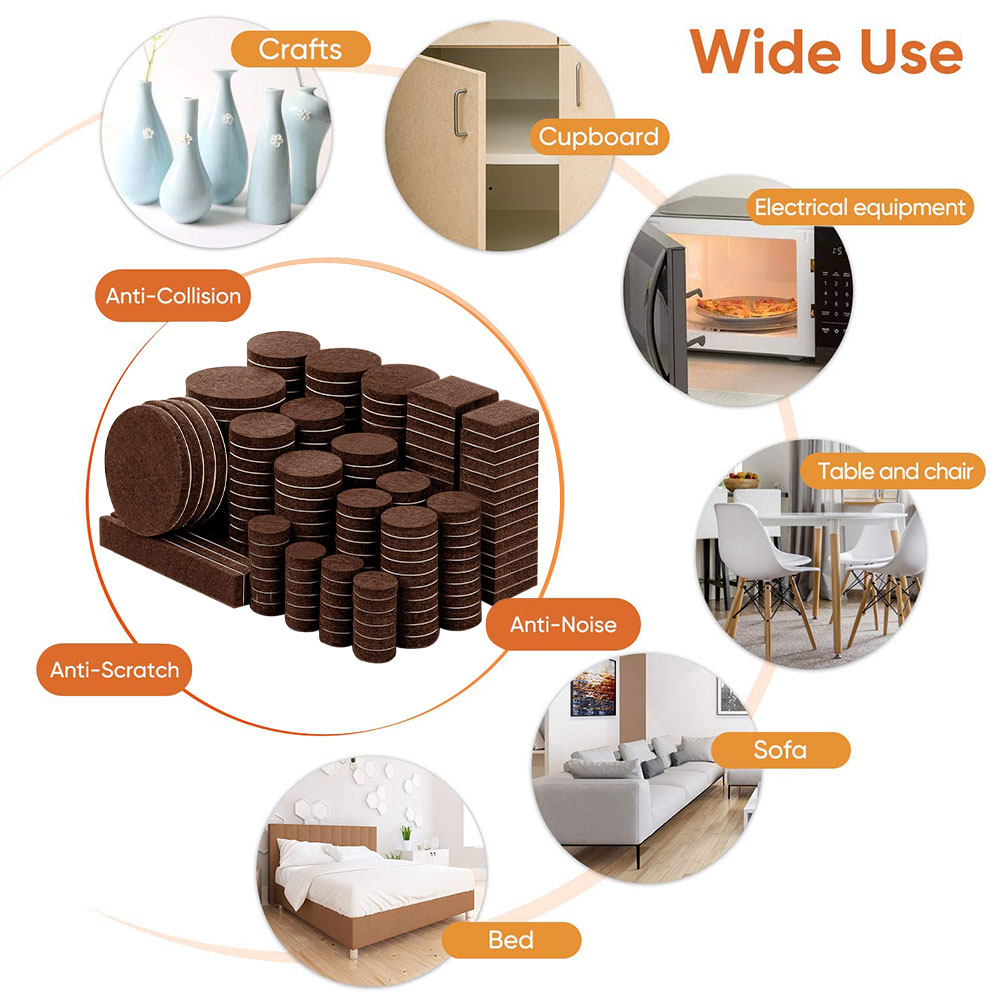 300PCS Felt Chair Leg Pads, Va - Furniture Foot Pad ulasan dan harga