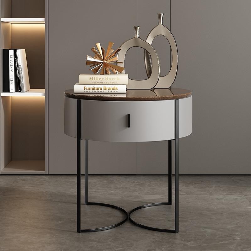 Nordic Round Solid Wood Nights - Furniture Hardware Paint ulasan dan harga