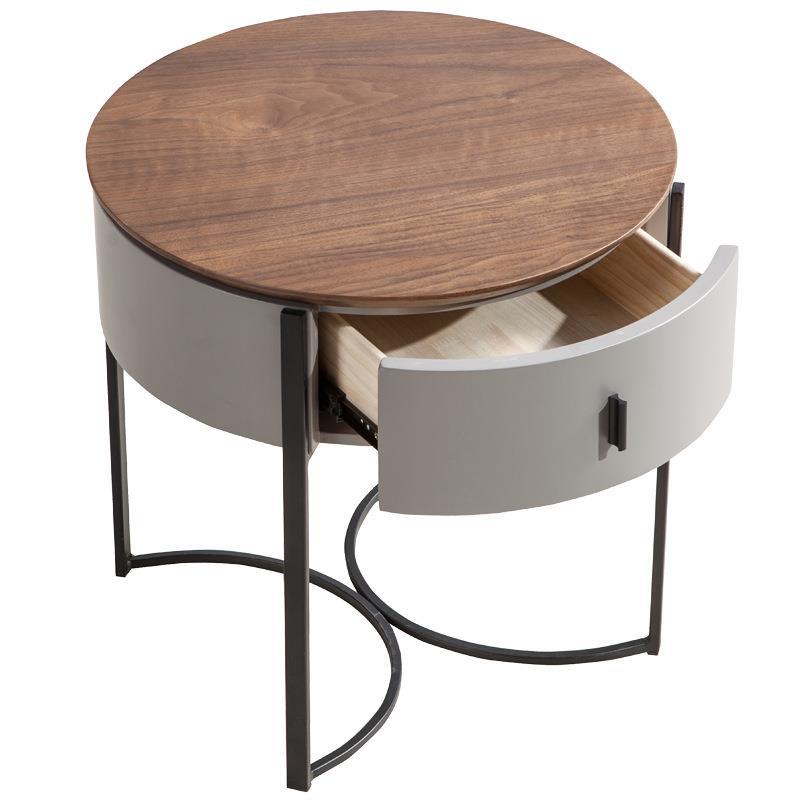 Nordic Round Solid Wood Nights - Furniture Hardware Paint ulasan dan harga