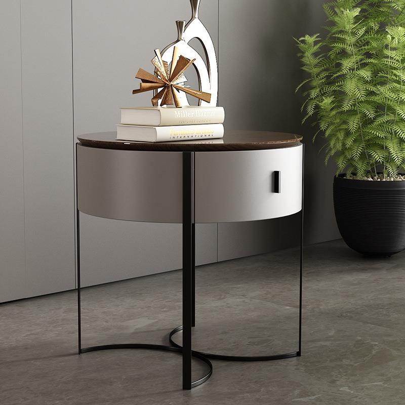 Nordic Round Solid Wood Nights - Furniture Hardware Paint ulasan dan harga