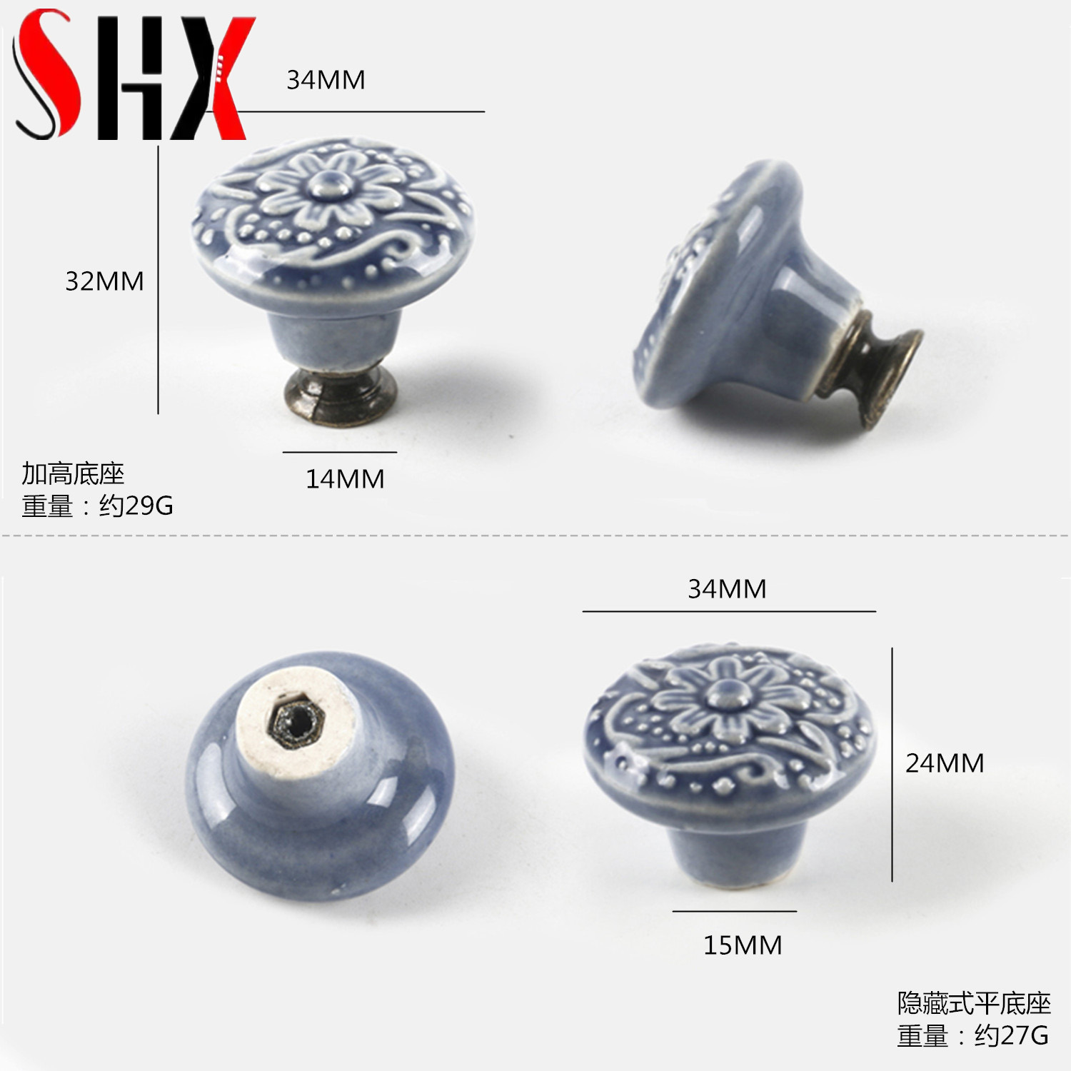 Colorful Floral Ceramic Handle - Furniture Hardware Paint ulasan dan harga