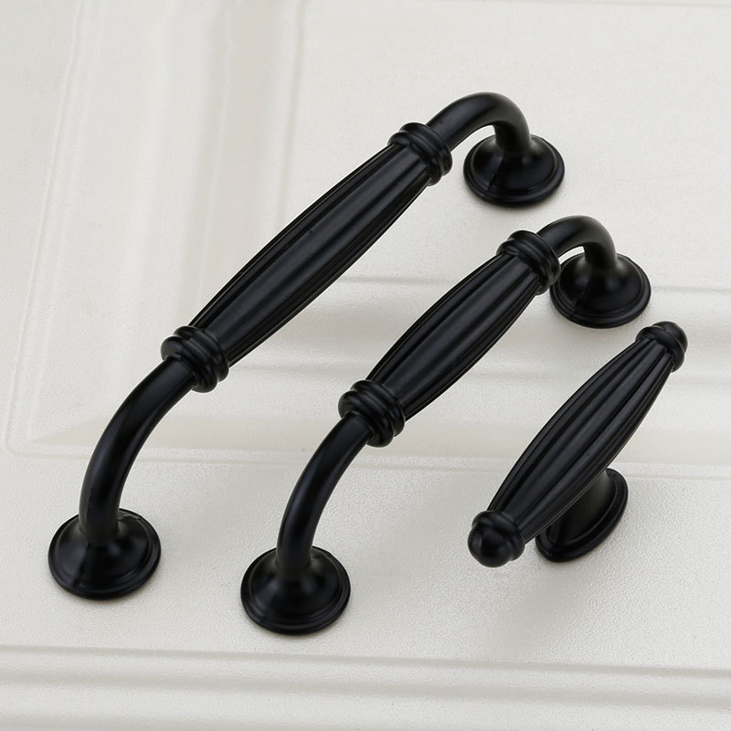 Black Aluminium Alloy Door Han - Furniture Hardware Drawer Pulls ulasan dan harga