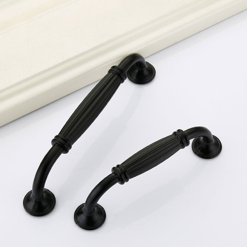 Black Aluminium Alloy Door Han - Furniture Hardware Drawer Pulls ulasan dan harga