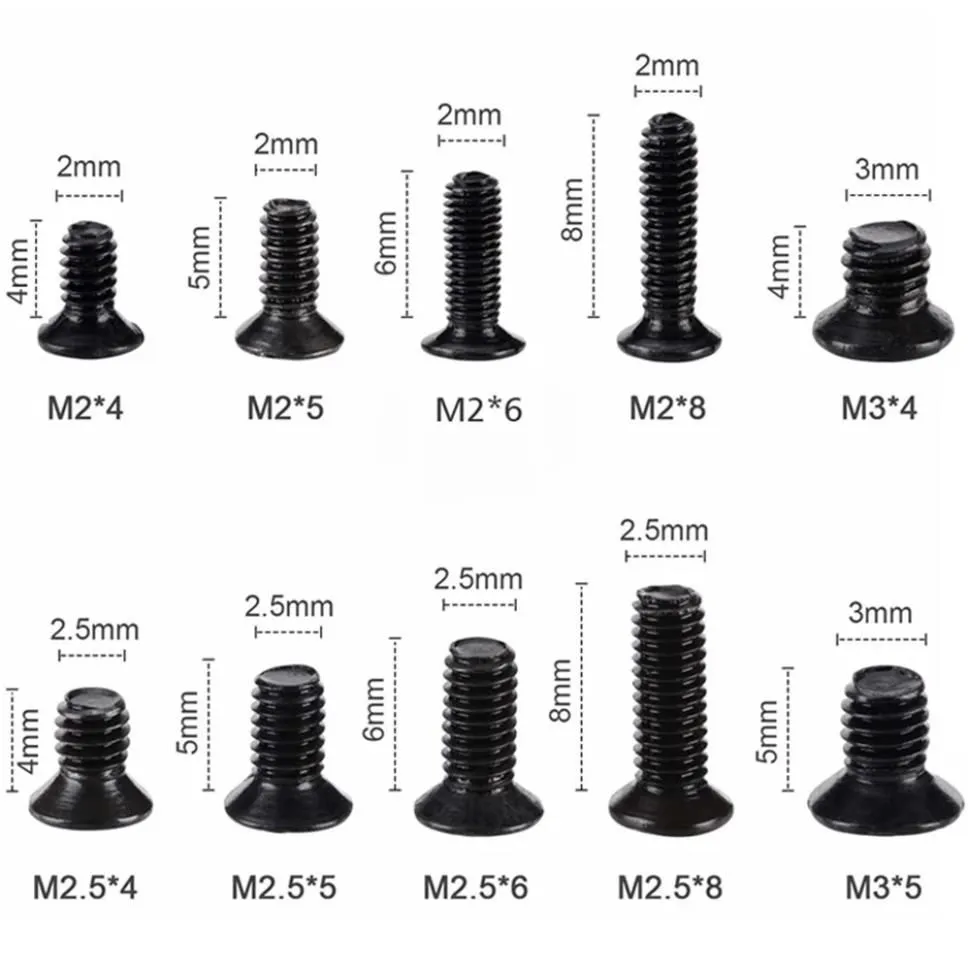 500pcs Black Screws and Screwd - Furniture Screw Type ulasan dan harga