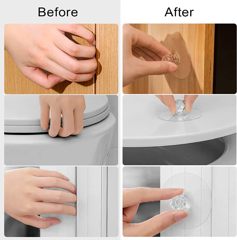 2/10Pcs Punch-free Drawer Knob - Furniture Hardware Restoration ulasan dan harga