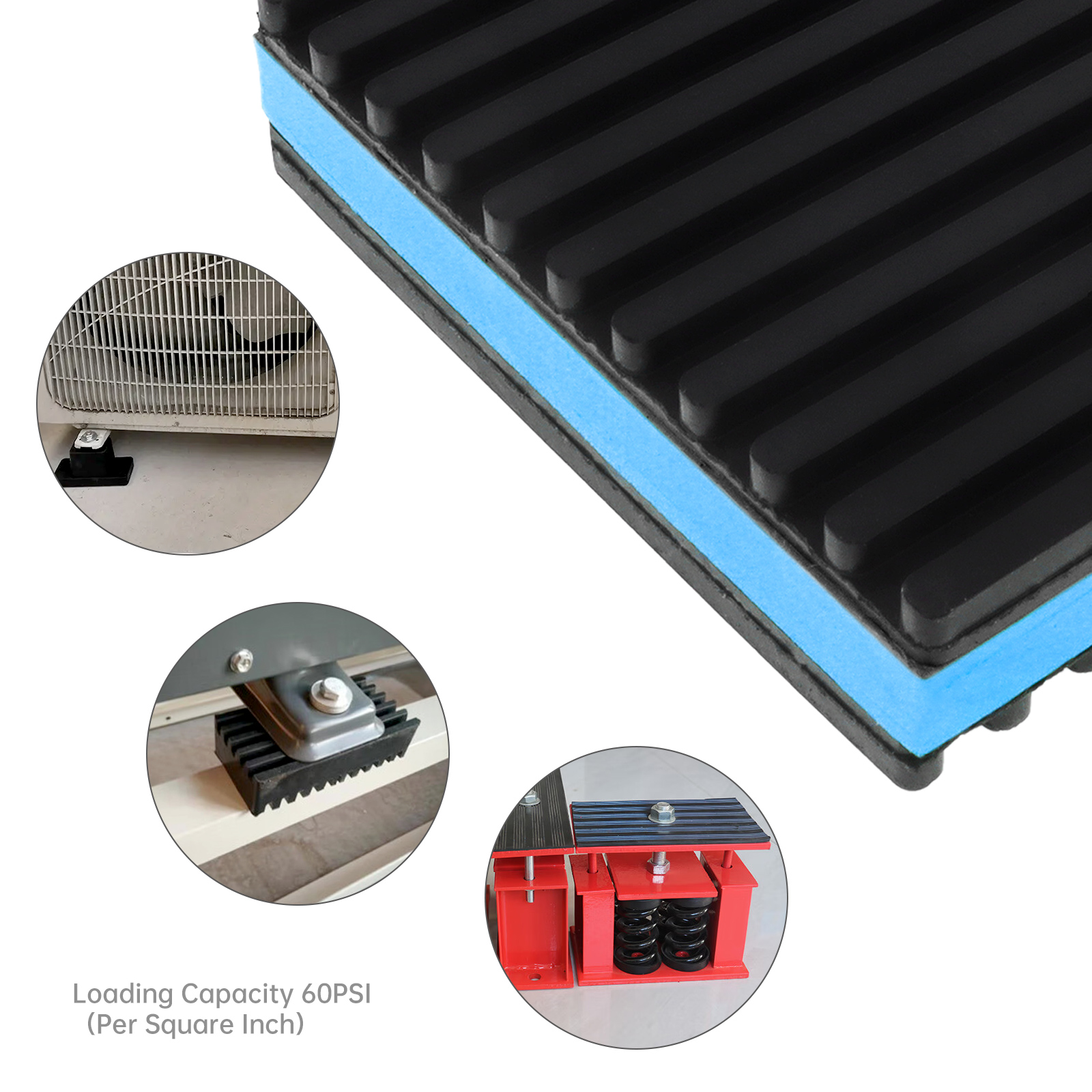4pcs Rubber Anti-Vibration Pad - Furniture Foot Pad ulasan dan harga