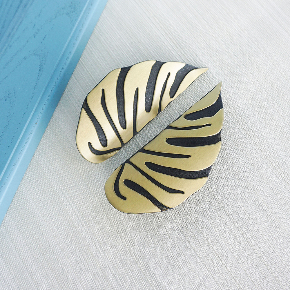 Zinc Alloy Monstera Leaf Cabin - Unique Furniture Hardware ulasan dan harga