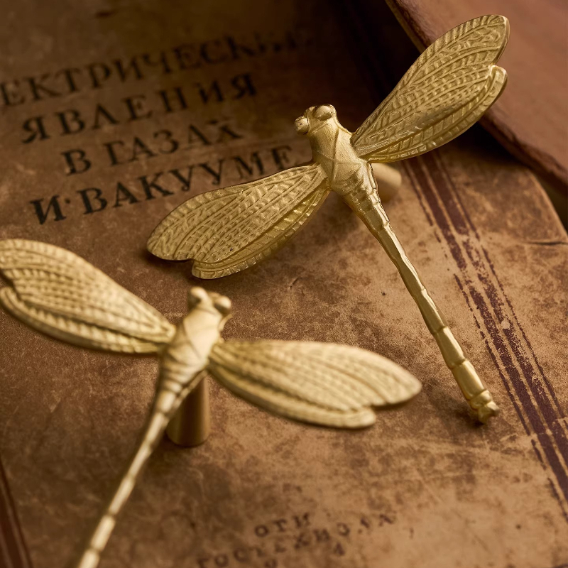 French Dragonfly Brass Cabinet - Unique Furniture Hardware ulasan dan harga