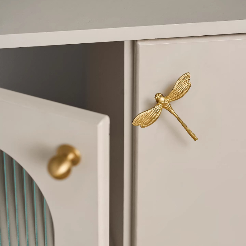 French Dragonfly Brass Cabinet - Unique Furniture Hardware ulasan dan harga